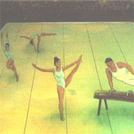 Gymnastics painting link to Ruskin School Page
